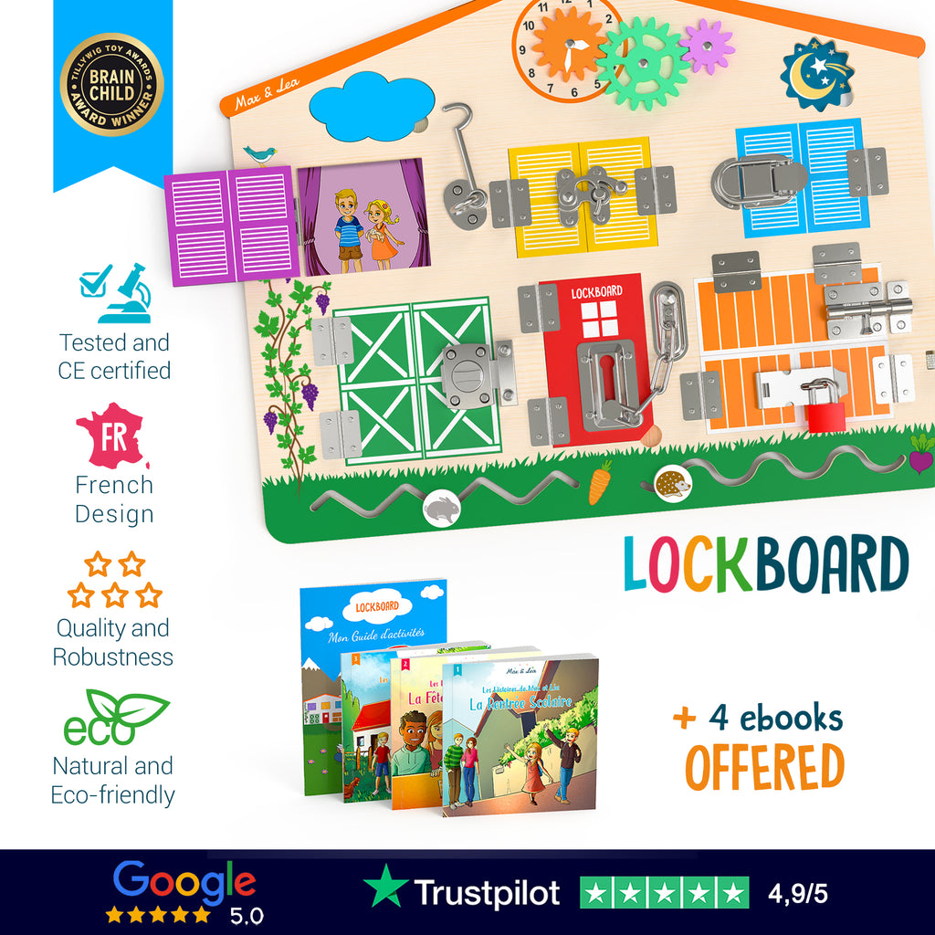 The Max & Lea Lockboard Award Winner Tillywig Brain Child Toy Awards 2022