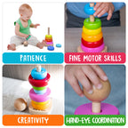 Max & Lea Montessori Sensory Rainbow Tower Toys