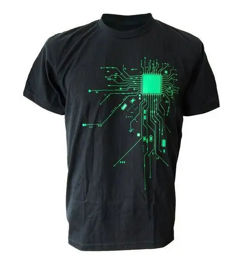 Computer CPU Core Heart T-Shirt Men's GEEK Nerd Freak Hacker PC Gamer Tee Summer Shor alternate view