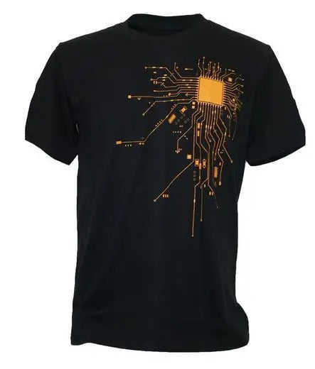 Computer CPU Core Heart T-Shirt Men's GEEK Nerd Freak Hacker PC Gamer Tee Summer Short Sleeve T Shir