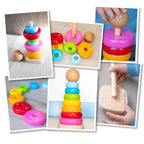 Max & Lea Montessori Sensory Rainbow Tower Toys