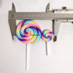 1/2PCS Big Simulate Clay Lolipop Cute Plasticine Candy Flat Back for Kids DIY Phone additional angle