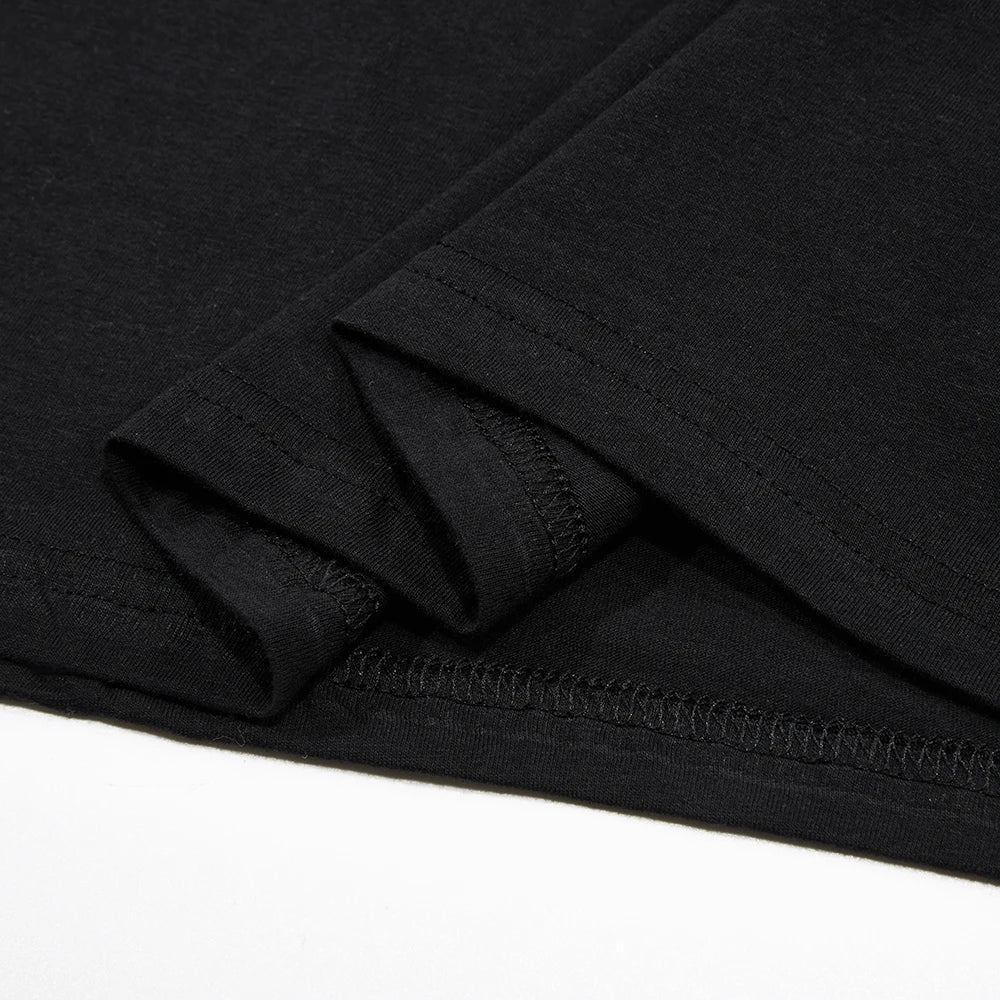 Wrinkle Free Cotton Letter Tee | Breathable Stretchable Short Sleeve T Shirt for Summer