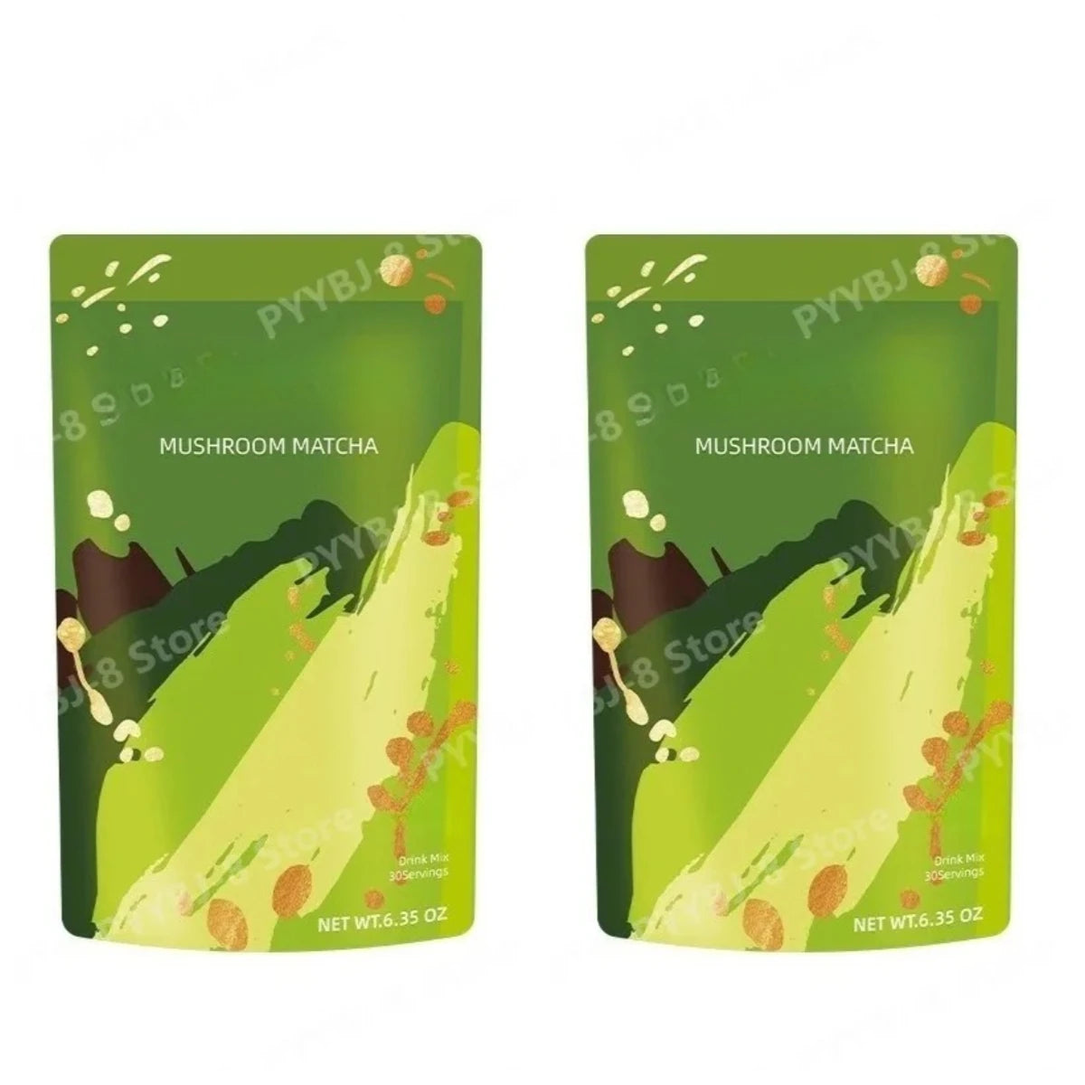 Mushroom Matcha Powder with Lion's Mane, Reishi & Cordyceps, 6.35 Oz (180g) , Non-GMO lifestyle view