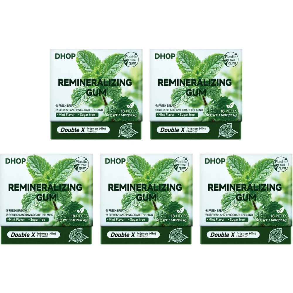 DHOP Remineralizing Gum Gummies Mint Flavor Sugar Free Fresh Breath Nano Hydroxyapa additional angle