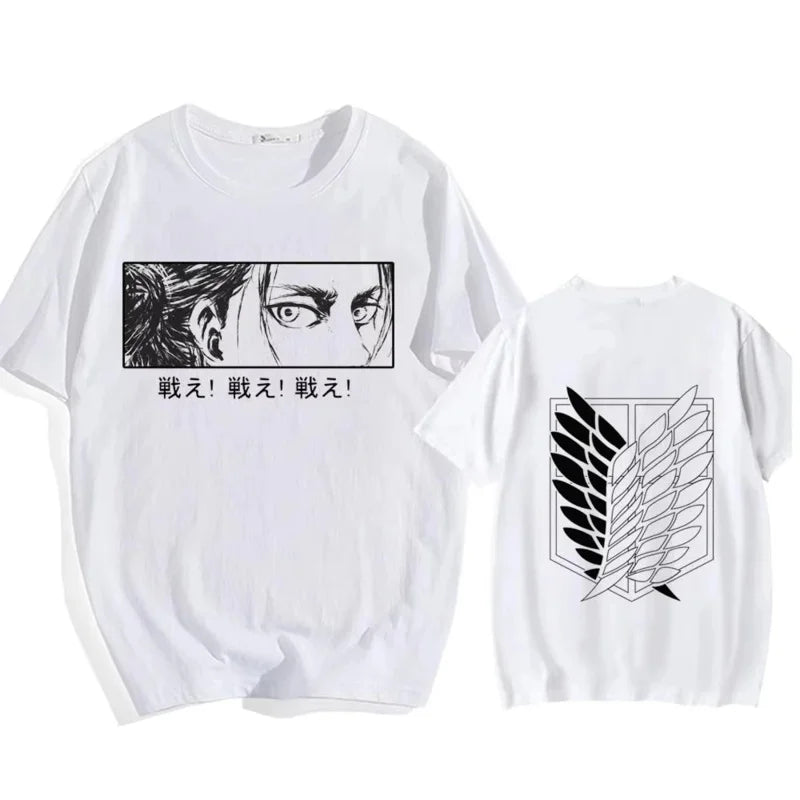 Anime Graphic Cotton Tee | Short Sleeve Casual O Neck T Shirt for Travel