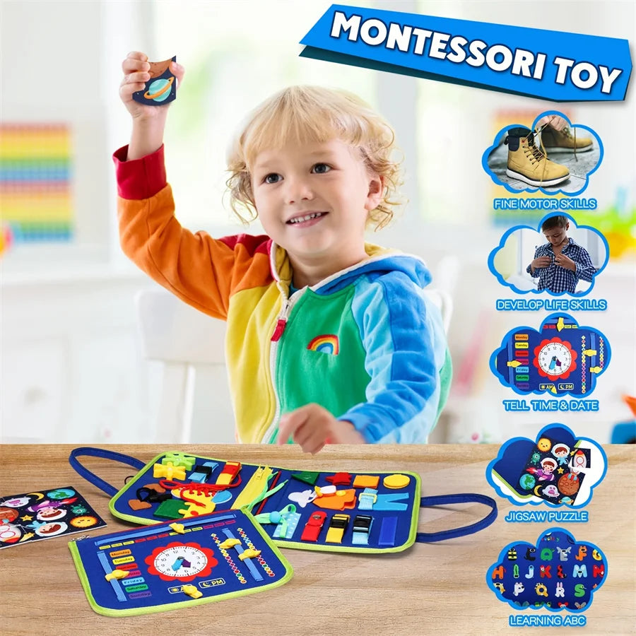 Montessori Busy Board Sensory Learning Toy