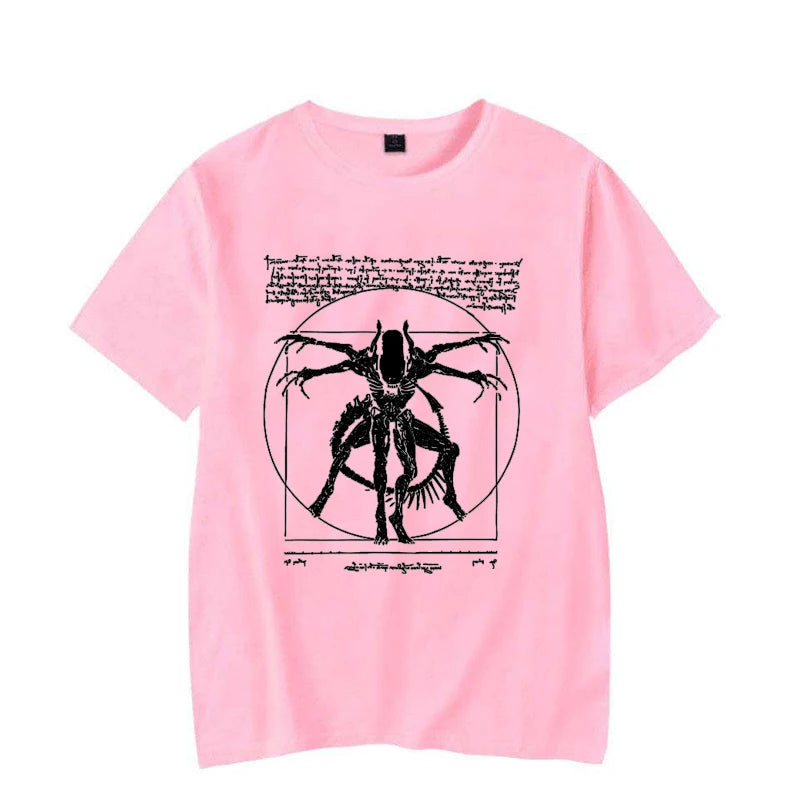 Alien Men's T-Shirt - Gamer T-Shirt Da Vinci Print Women Tops Fashion Tshirt