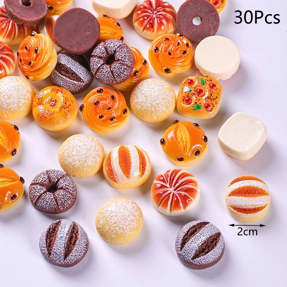 30/50/100Pcs Mix Design Candy Sweets Flatback Resin Cabochons for Kids Embellishments alternate view