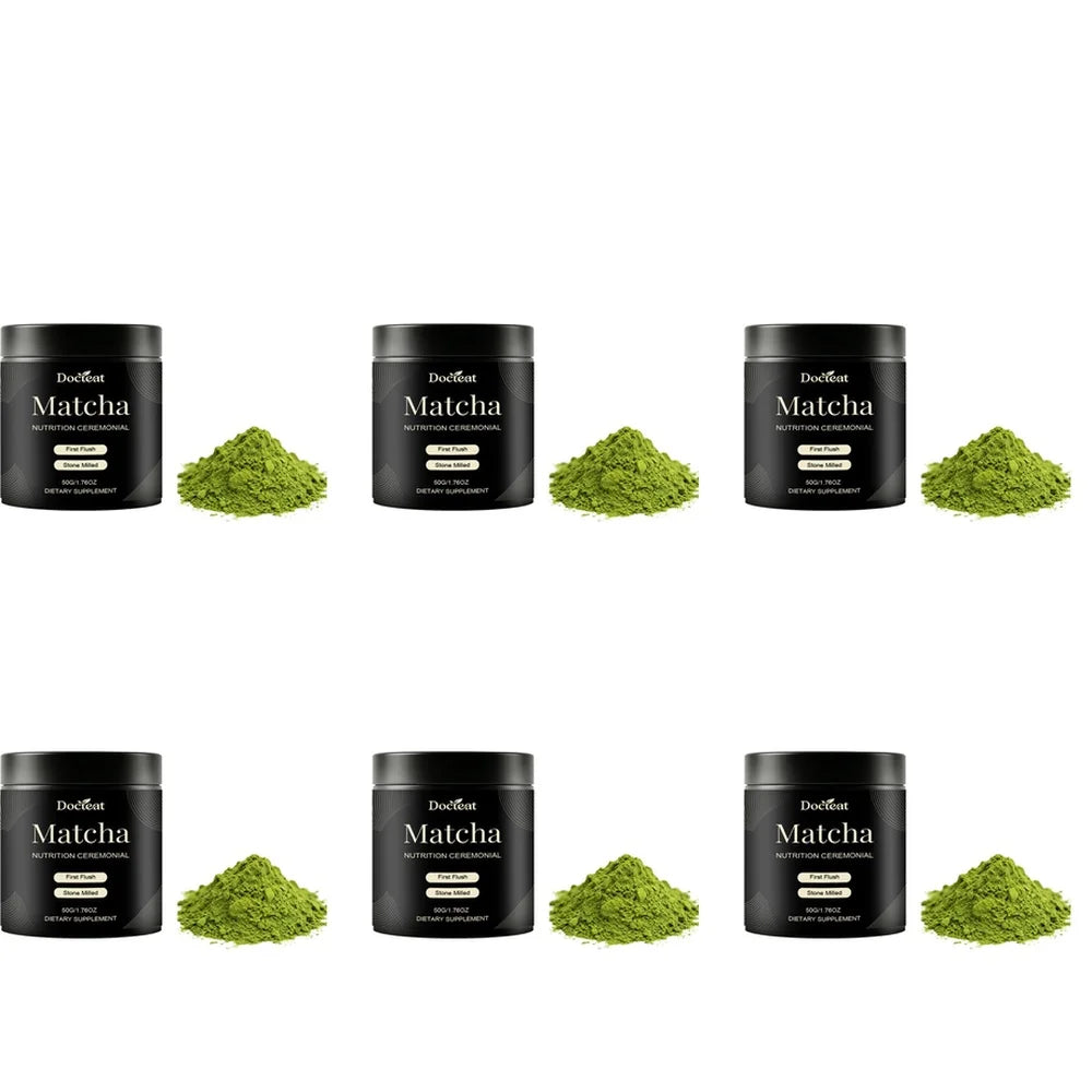 Docteat Matcha Powder Easy Mix and Drink Stone Milled First Flush for Daily Energy additional angle