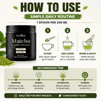 Docteat Matcha Powder Easy Mix and Drink Stone Milled First Flush for Daily Energy Fo lifestyle view