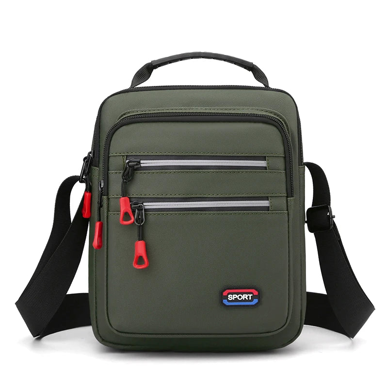 Oxford Fold Over Business Bag | Zipper Closure Unisex Crossbody with Multiple Pockets