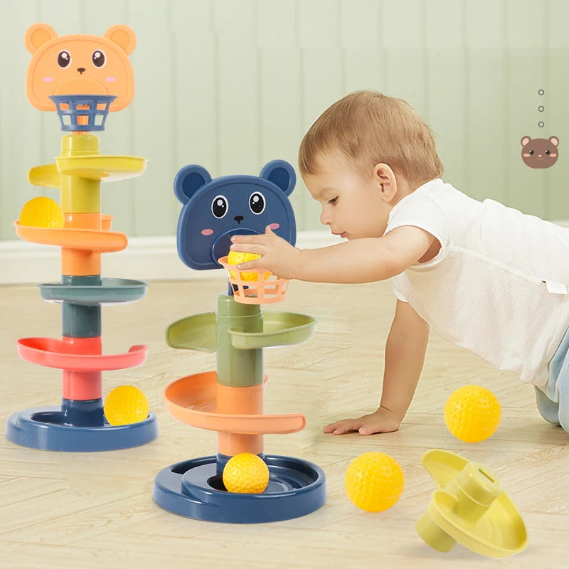 Montessori Rolling Ball Track Toy