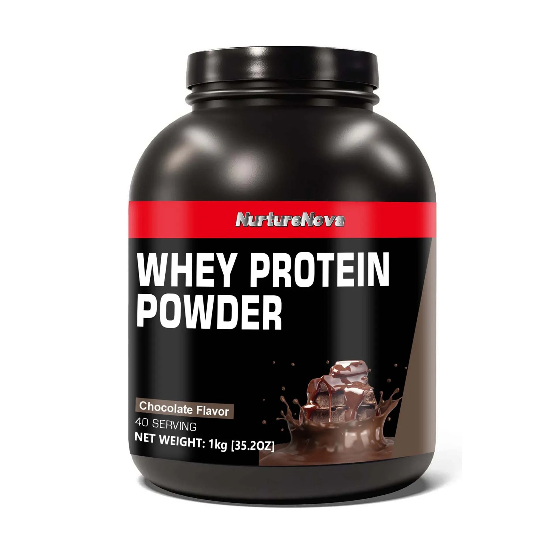 NurtureNova Whey Protein Powder Build Muscle Sport Support Vanilla Flavor Strawberry alternate view