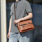 PU Leather Clutch Bag | Business Men Handbag with Polyester Lining