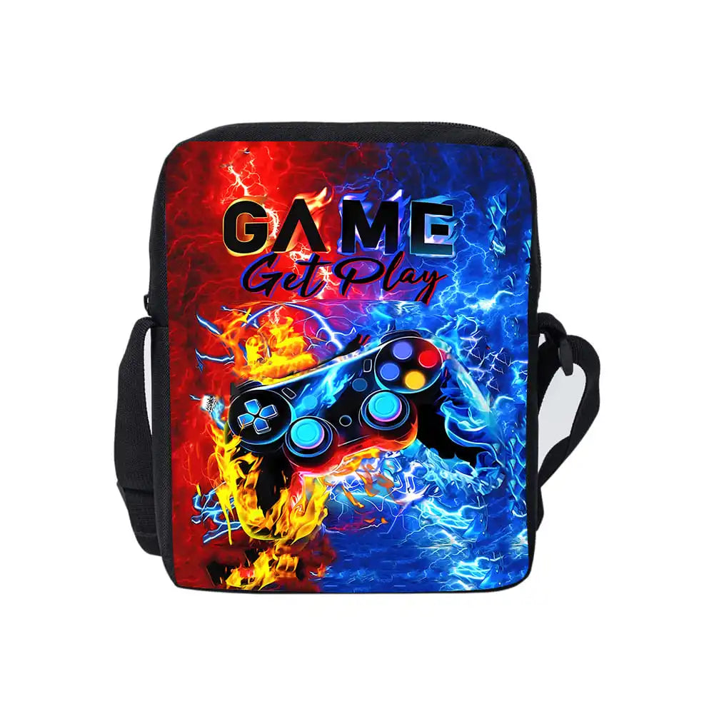 3D Cartoon Gamepad Messenger Bag | Lightweight Crossbody for Children and Teens