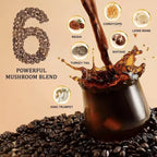 Organic Mushroom Matcha & Coffee, 2000mg Adaptogenic Blends, USDA Certified, Made in U close-up view