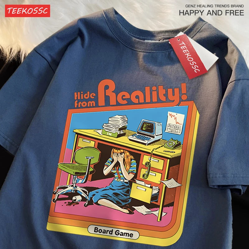 Cartoon Cotton Hip Hop Tee | Breathable Short Sleeve Couple T Shirt for Summer
