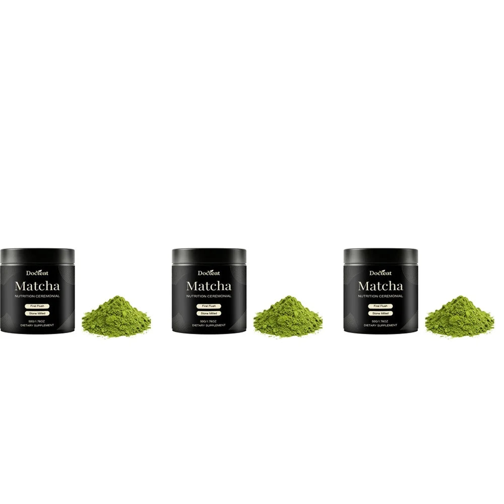 Docteat Matcha Powder Easy Mix and Drink Stone Milled First Flush for Daily Energy Focus detail view