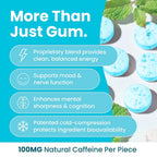 Energy Caffeine Gum with L-theanine, Natural Caffeine, Vitamin B12 & B6 - Nootropic E alternate view