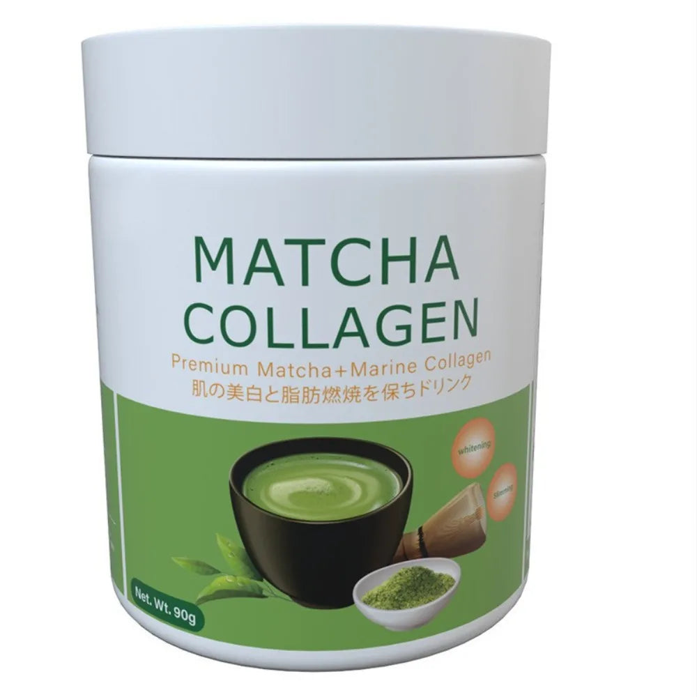 Gluten Free 90g Matcha Collagen Organic Green Tea Matcha Powder for Gut Health, Joint close-up view