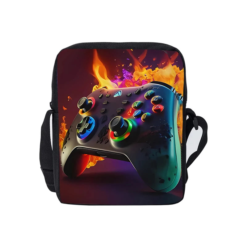 3D Cartoon Gamepad Messenger Bag | Lightweight Crossbody for Children and Teens