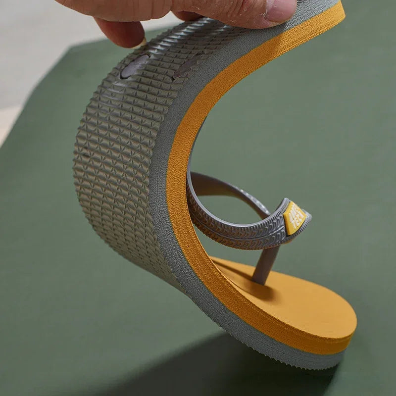Basic PVC Summer Slippers | Lightweight Rubber Sole Outdoor Sandals for Men