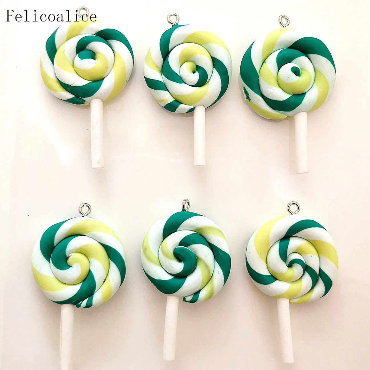 1/2PCS Big Simulate Clay Lolipop Cute Plasticine Candy Flat Back for Kids DIY Phone D lifestyle view