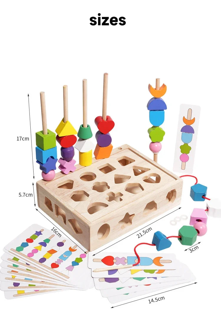 Montessori Wooden Color and Shape Matching Puzzle