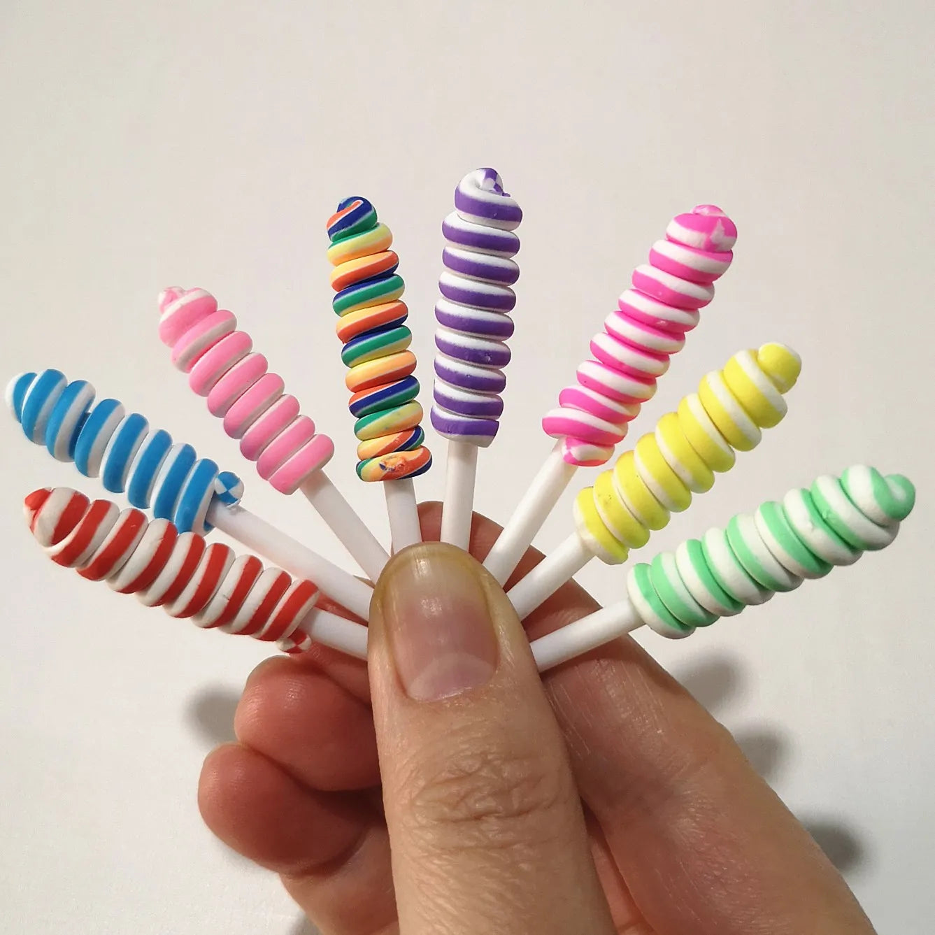 1/2PCS Big Simulate Clay Lolipop Cute Plasticine Candy Flat Back for Kids DIY Phone additional angle