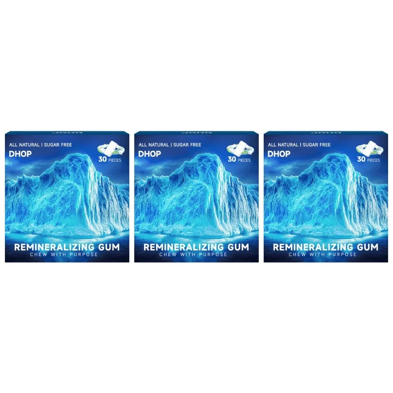 DHOP Sugar Free Gum Remineralizing Gum Oral Care Chewing Gummies Mint Flavor Plant Ingre detail view
