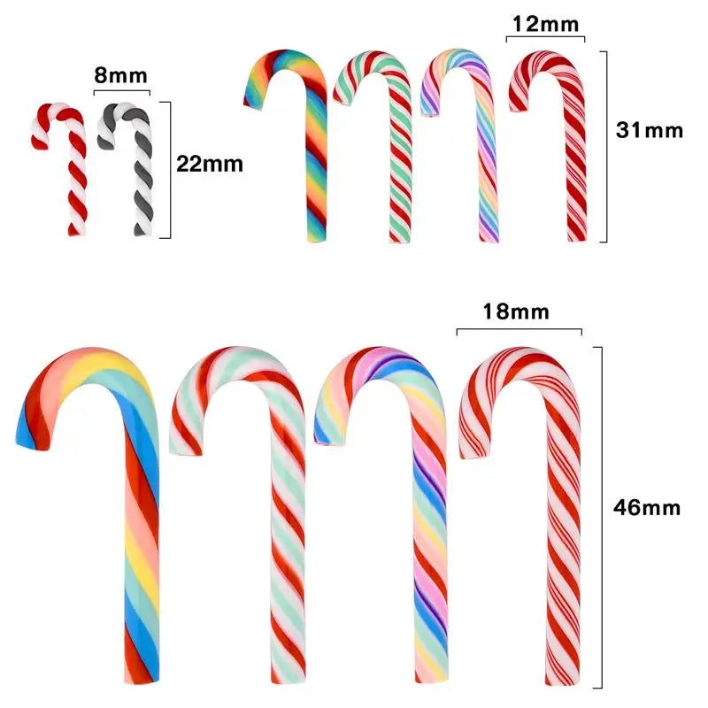15/30/60/90pcs Kawaii Resin Flatback Cabochons Scrapbooking Clay Christmas Red White Can detail view
