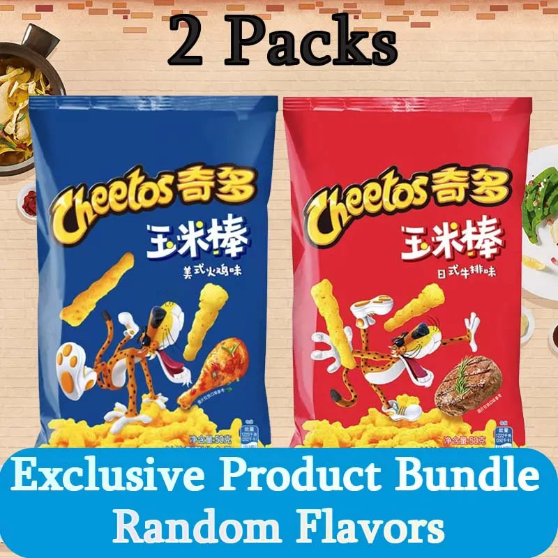 Cheetos Crunchy Corn Snacks 1.77oz(50g)*2 Packs Office Satisfying Snacks and Casual additional angle