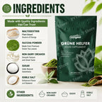 Matcha Green Tea Powder Drink Mix Digestive Support for Adults 200g Wellness Blend for close-up view