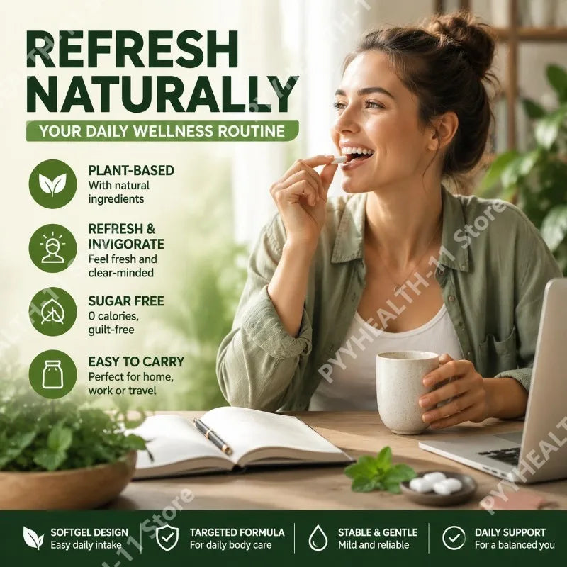 DHOP Remineralizing Gum Gummies Mint Flavor Sugar Free Fresh Breath Nano Hydroxyapatite detail view