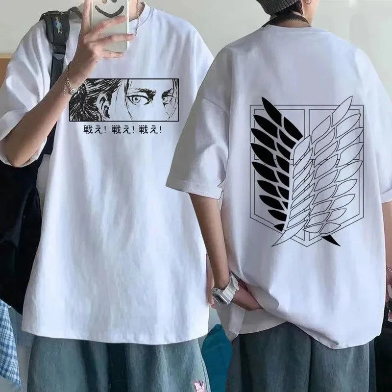Anime Graphic Cotton Tee | Short Sleeve Casual O Neck T Shirt for Travel