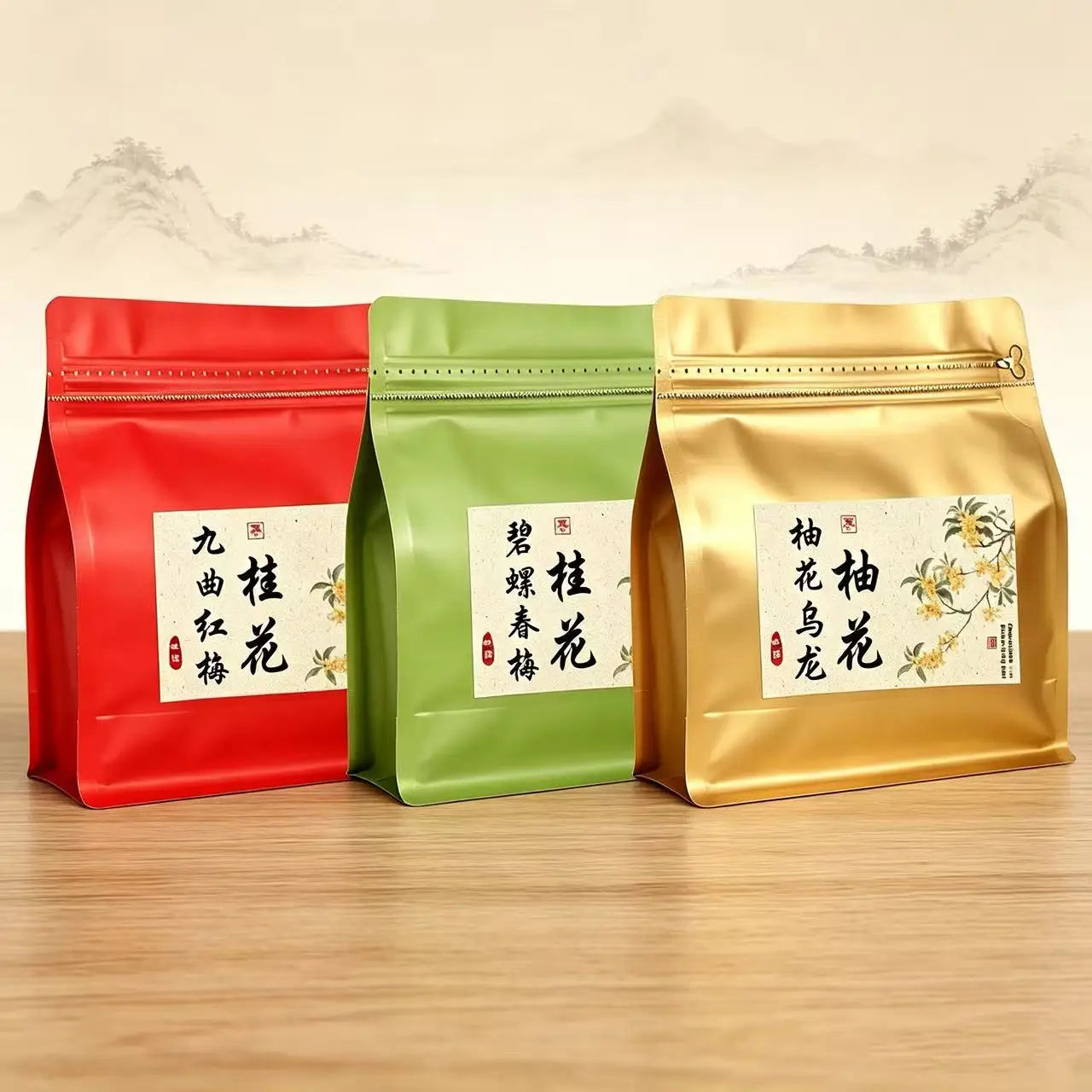 High quality premium flower scented tea jasmine tea aluminum foil bag green black ool alternate view