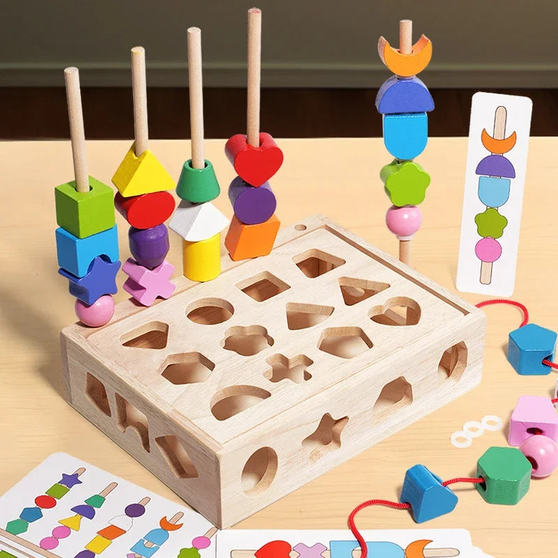 Montessori Wooden Color and Shape Matching Puzzle