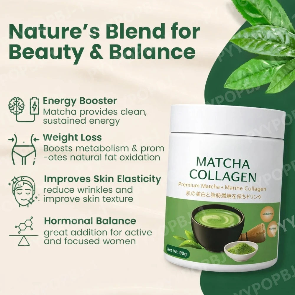 Gluten Free 90g Matcha Collagen Organic Green Tea Matcha Powder for Gut Health, Joi additional angle