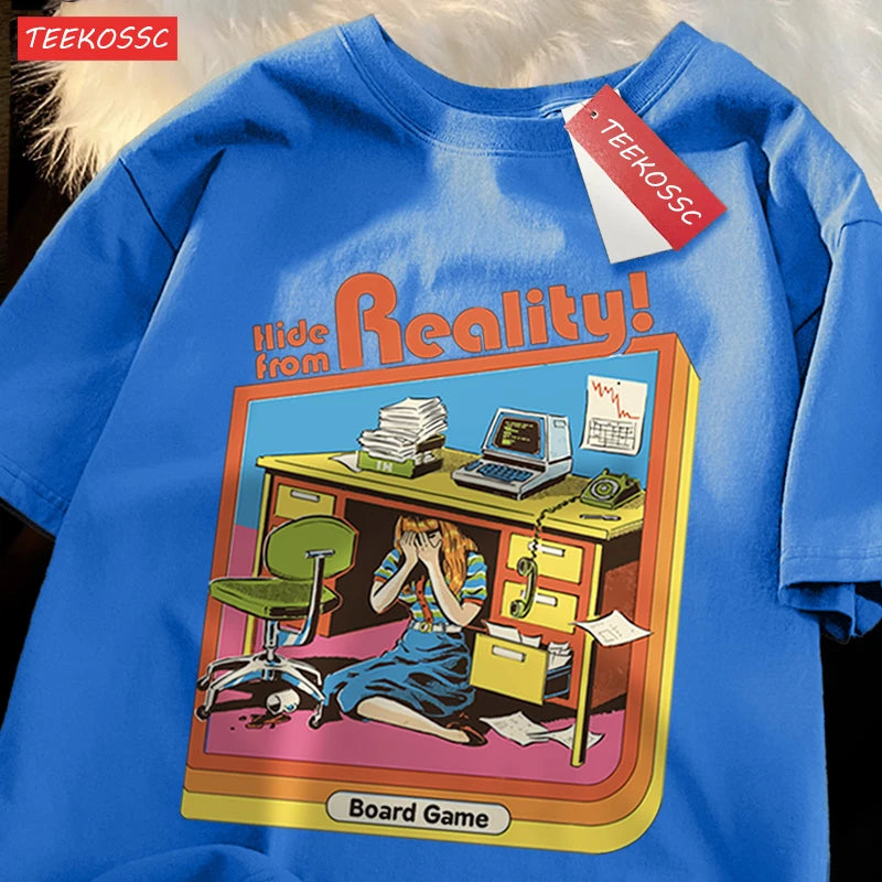 Cartoon Cotton Hip Hop Tee | Breathable Short Sleeve Couple T Shirt for Summer
