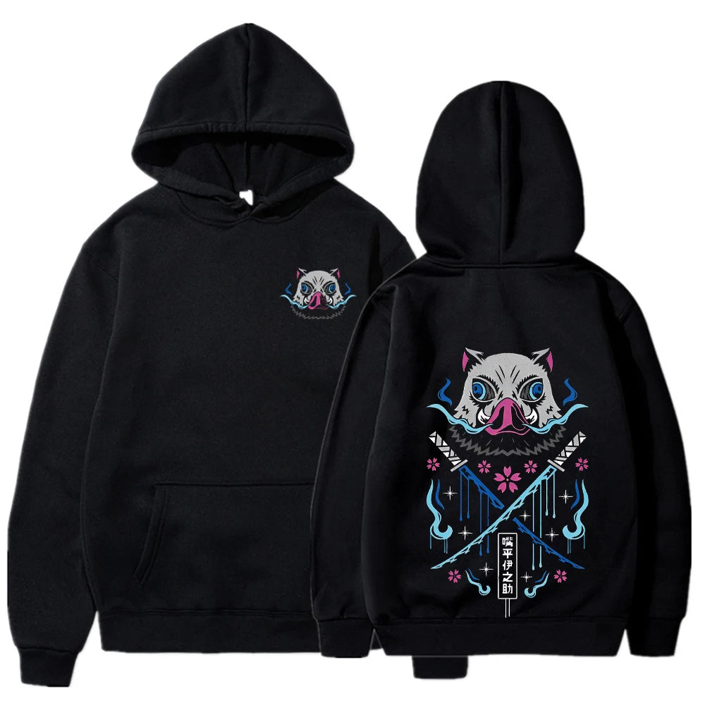 Fleece Hoodie | Printed Full Sleeve O Neck Casual Pullover for Autumn and Winter