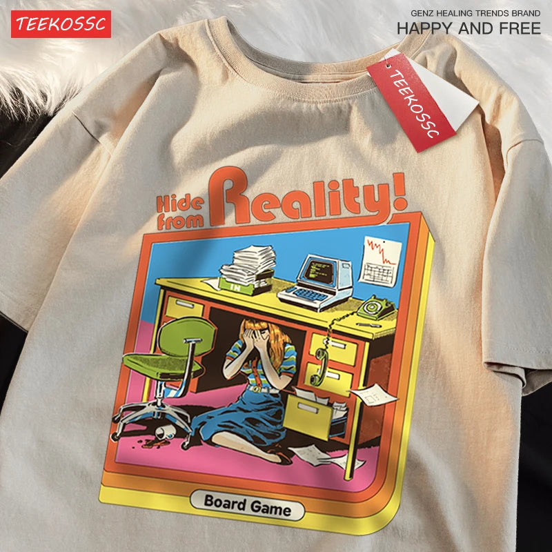 Cartoon Cotton Hip Hop Tee | Breathable Short Sleeve Couple T Shirt for Summer