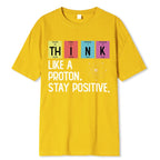Wrinkle Free Cotton Letter Tee | Breathable Stretchable Short Sleeve T Shirt for Summer