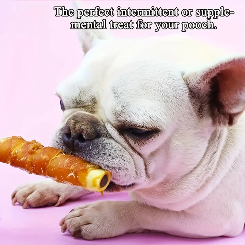 150g/5.29oz Chicken Wrapped Cowhide Chocolate Stick, Meat Dog Snacks, Made From Chick alternate view