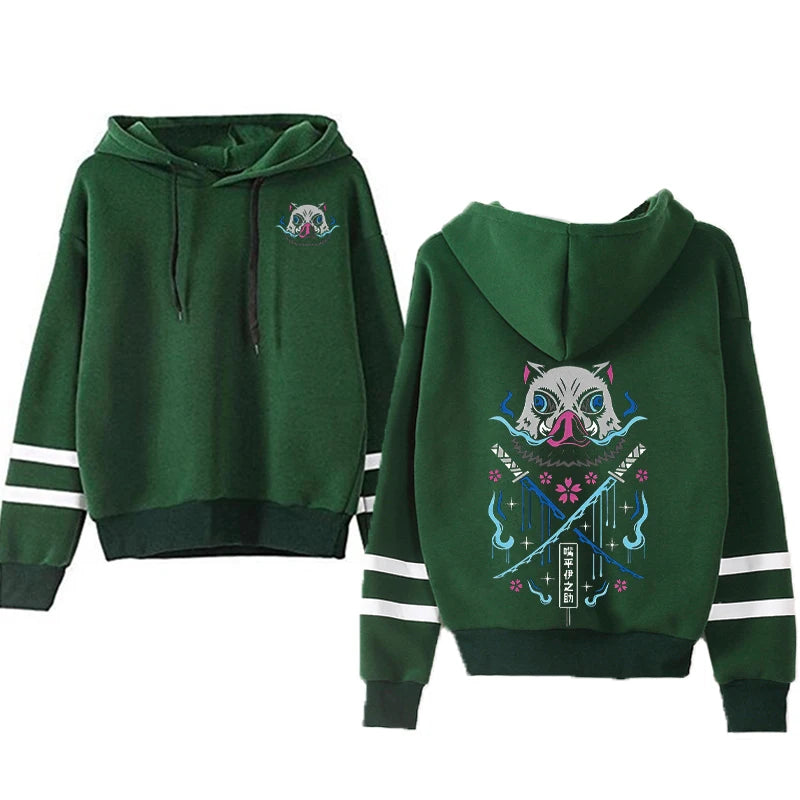 Fleece Hoodie | Printed Full Sleeve O Neck Casual Pullover for Autumn and Winter close-up view