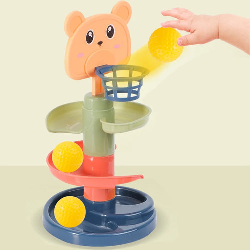 3-Layer 5-Layer 7-Layer Montessori Rolling Ball Track Toy | Early Learning Sensory To alternate view
