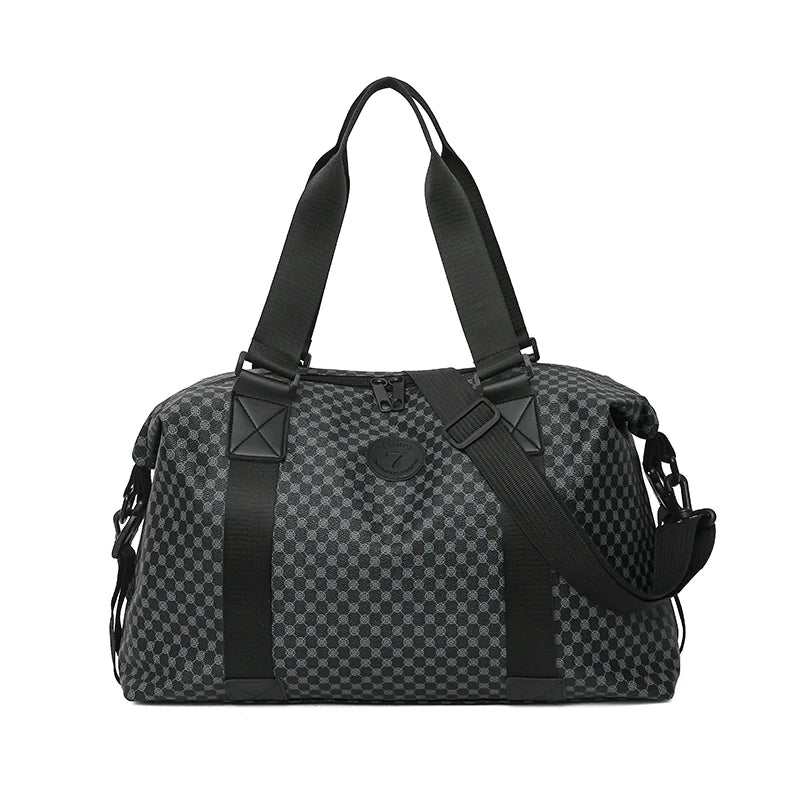 Neutral color rectangular travel handbag for men and women, suitable for short-term business trips, with multi-color design.