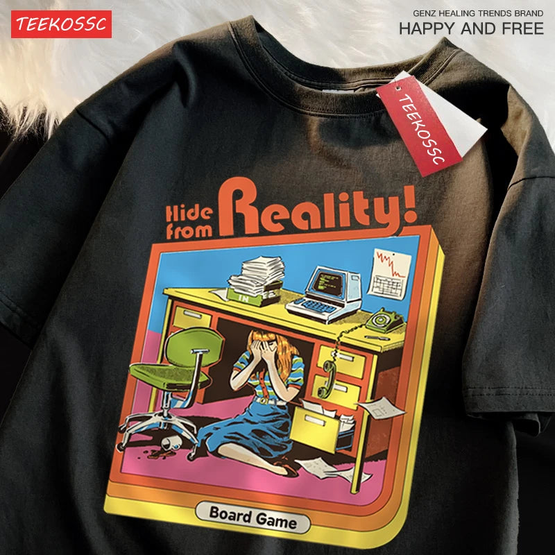 Cartoon Cotton Hip Hop Tee | Breathable Short Sleeve Couple T Shirt for Summer