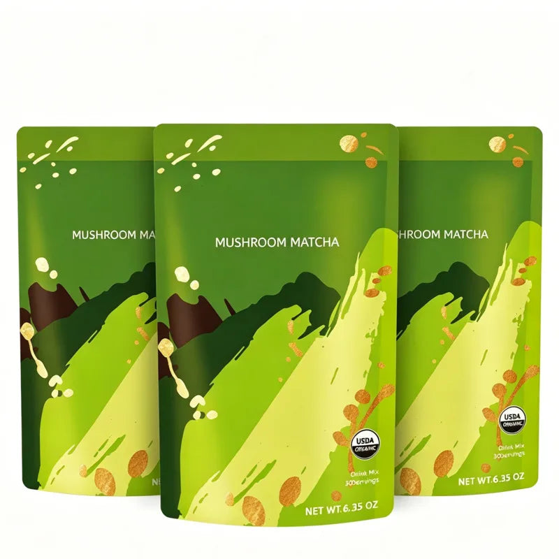 Organic Mushroom Matcha & Coffee, 2000mg Adaptogenic Blends, USDA Certified, Made in USA detail view
