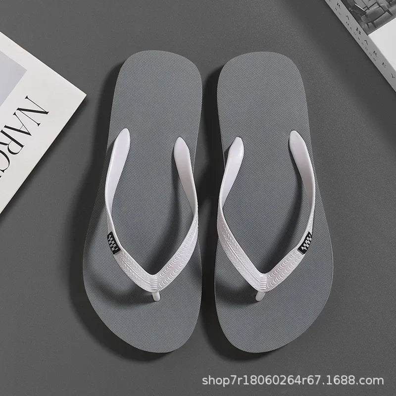 Basic PVC Summer Slippers | Lightweight Rubber Sole Outdoor Sandals for Men